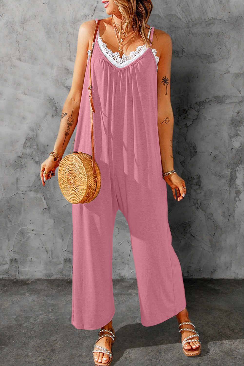 Boho Wide Leg Jumpsuit, Vacation Romper