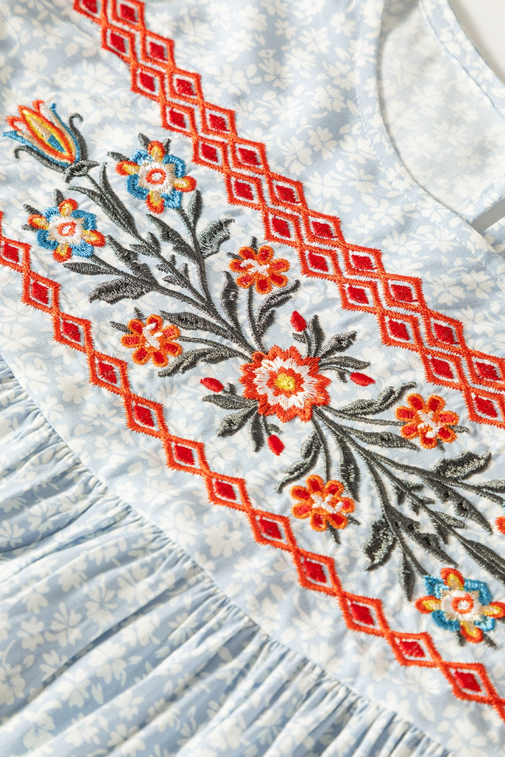 Embroidered Boho Summer Top