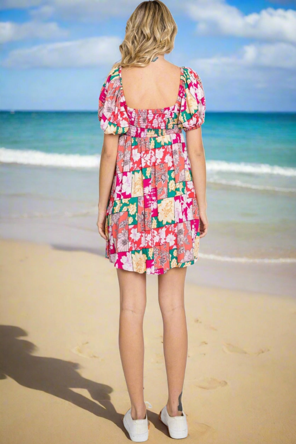 Floral Patchwork Resort Dress