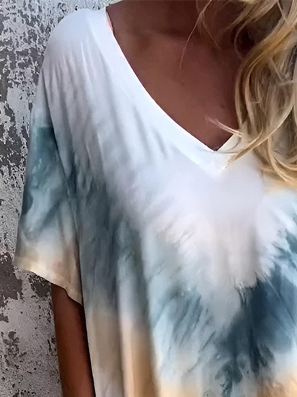 Beachy Tie-Dye Short Sleeve Maxi Dress