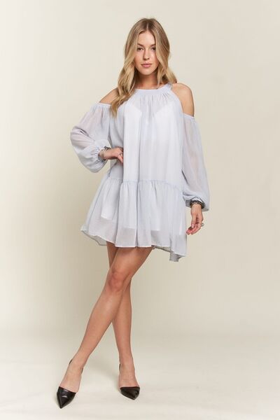 Romantic Balloon Sleeve Mini Summer Dress