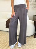 Full Size Wide Waistband Wide Leg Resort Pants