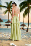 Backless Beach Maxi Dress