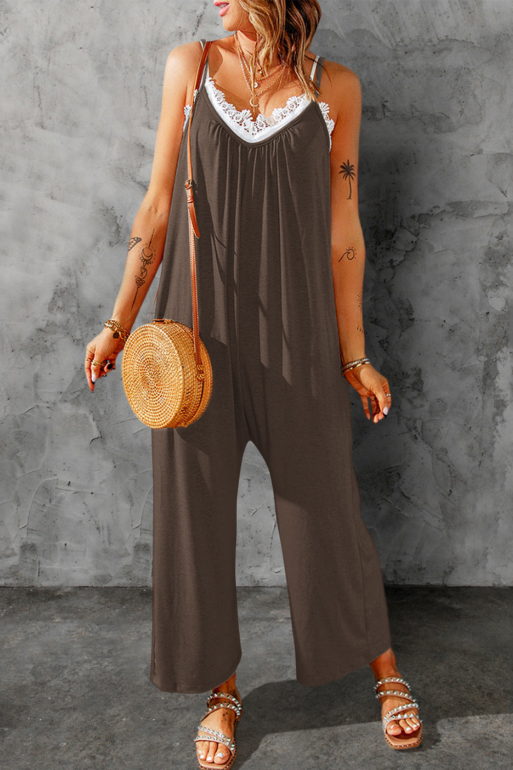 Boho Wide Leg Jumpsuit, Vacation Romper