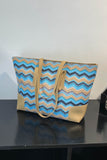 Chevron Straw Tote Bag