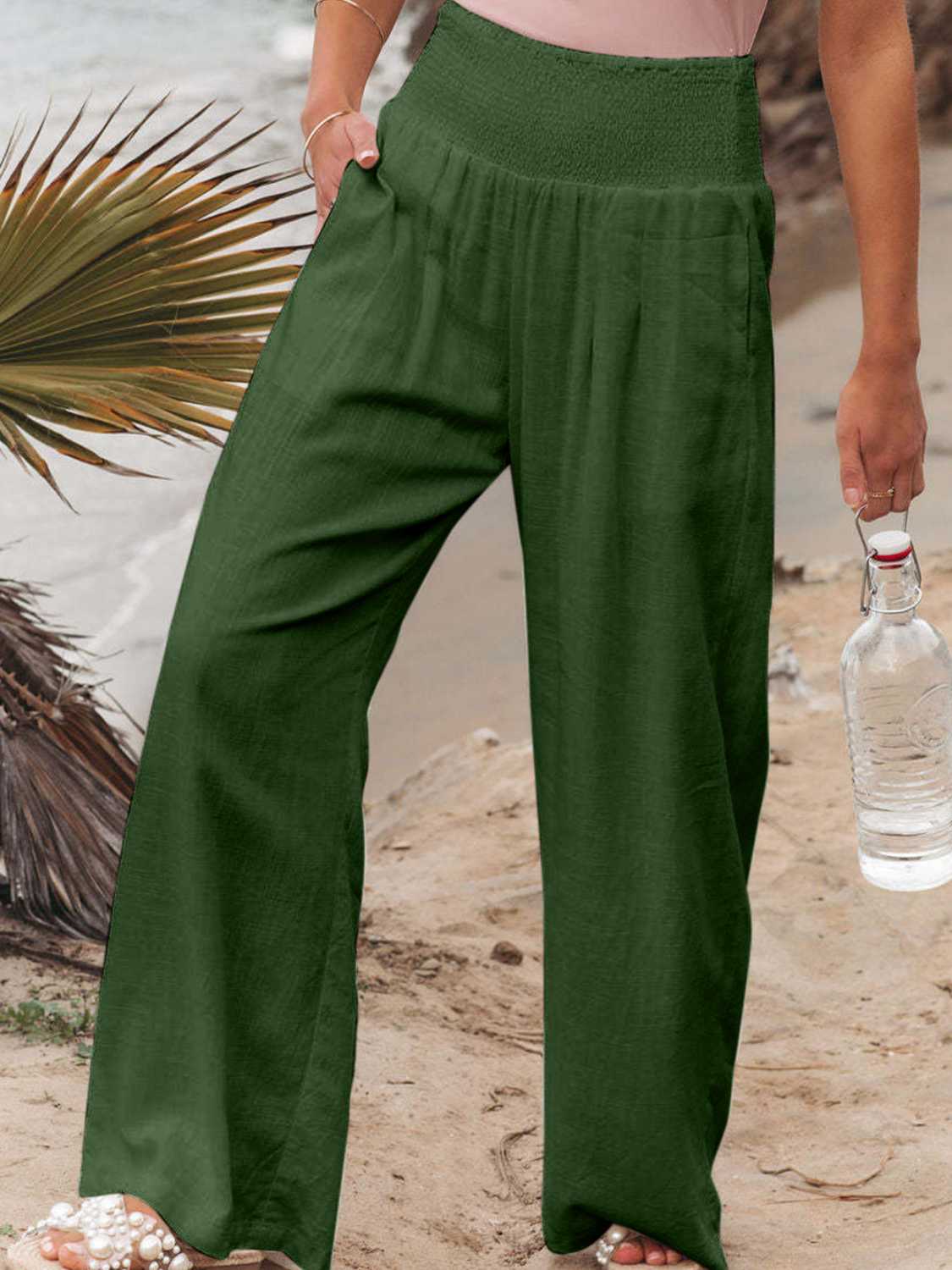 Full Size Wide Leg Beachy Pants