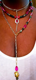 Artisan Crafted "Fifty Shades of Pink"| Tiger Eye and Ruby Zoisite Necklace