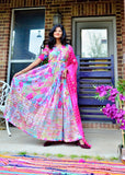 Floral burst maxi dress
