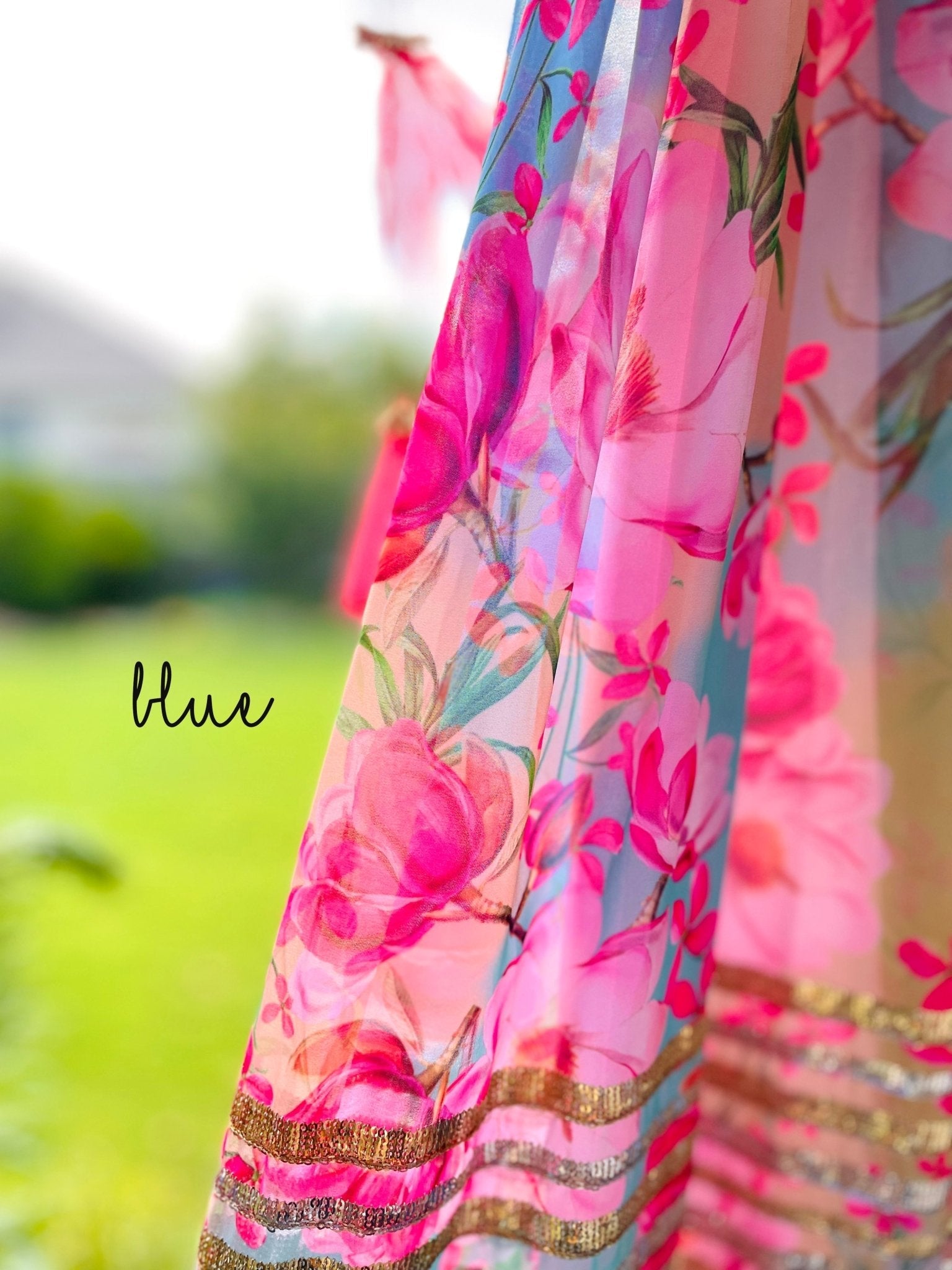Floral burst maxi dress