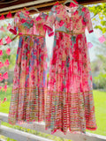Floral burst maxi dress