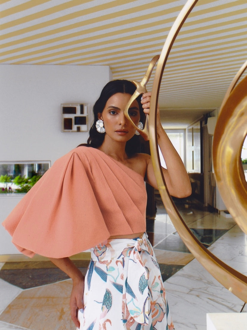 LA ENAMORADA RESORT TOP IN ROSE KHAKI