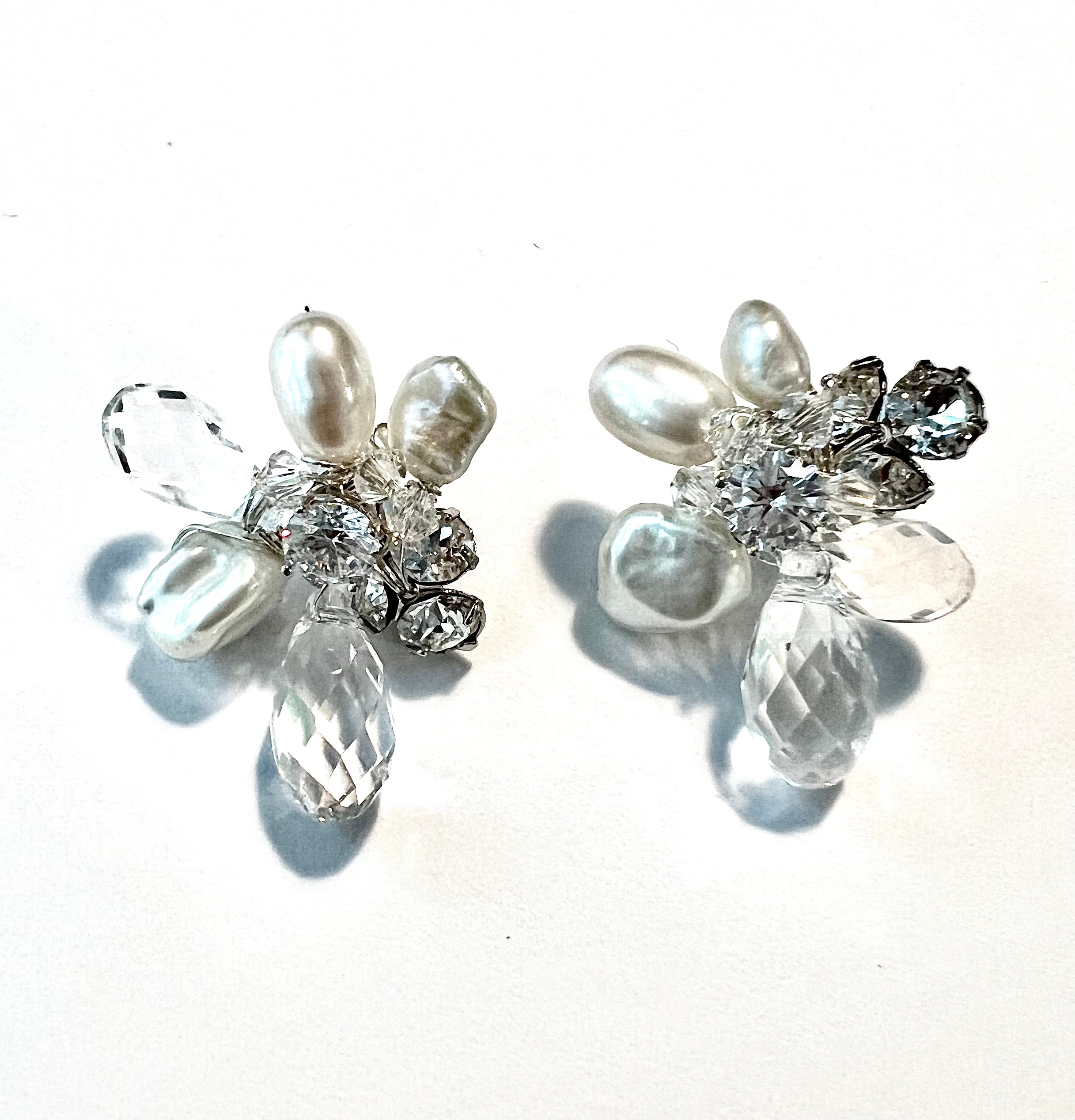 Turquoise Swarovski Flower earrings