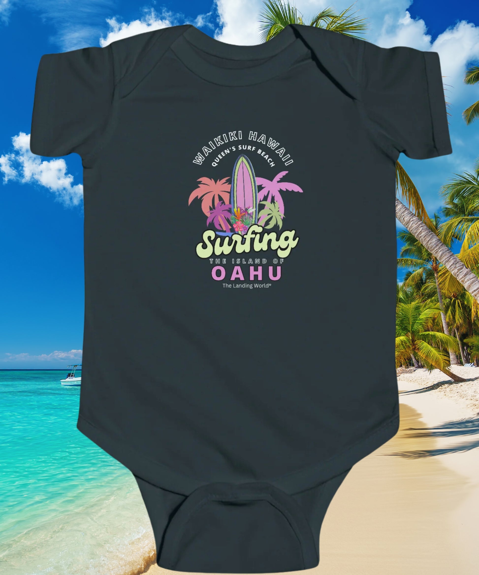 Infant Hawaii Surfing Bodysuit, Infant Hawaii Gift Idea