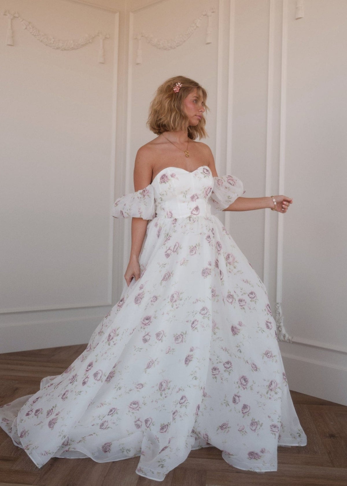 Evangeline Summer Garden Wedding Party Maxi Dress