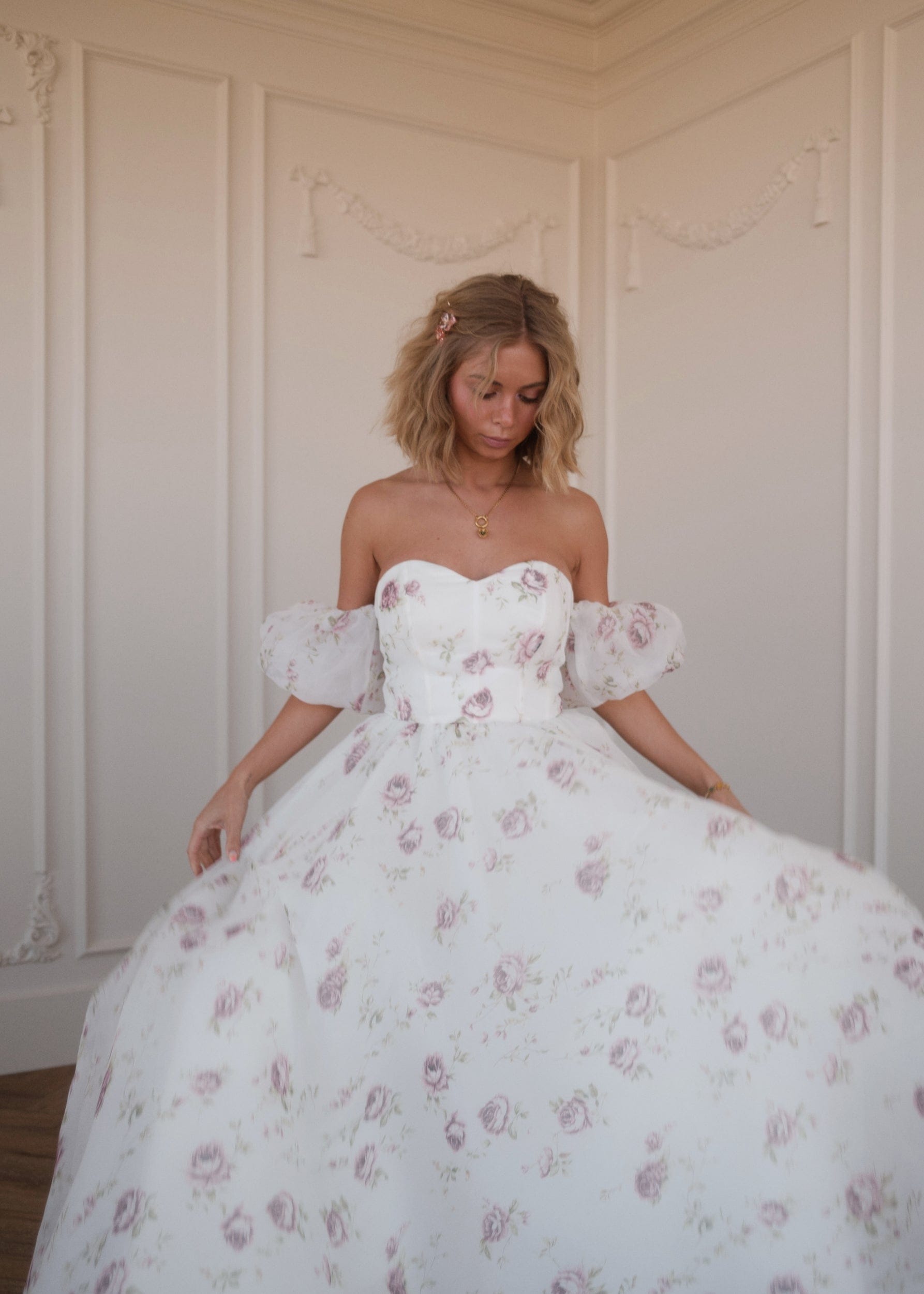 Evangeline Summer Garden Wedding Party Maxi Dress
