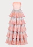 Genevieve Pink Party Gown Summer Wedding Party Dress