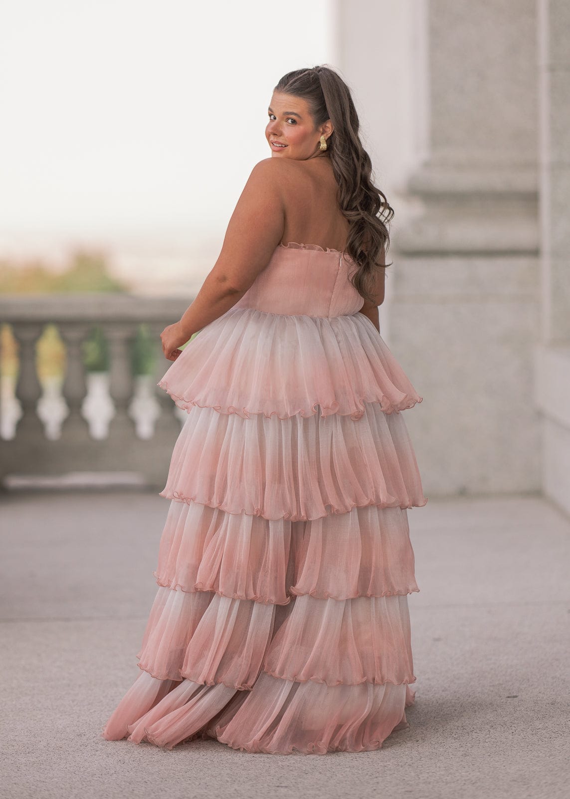 Genevieve Pink Party Gown Summer Wedding Party Dress