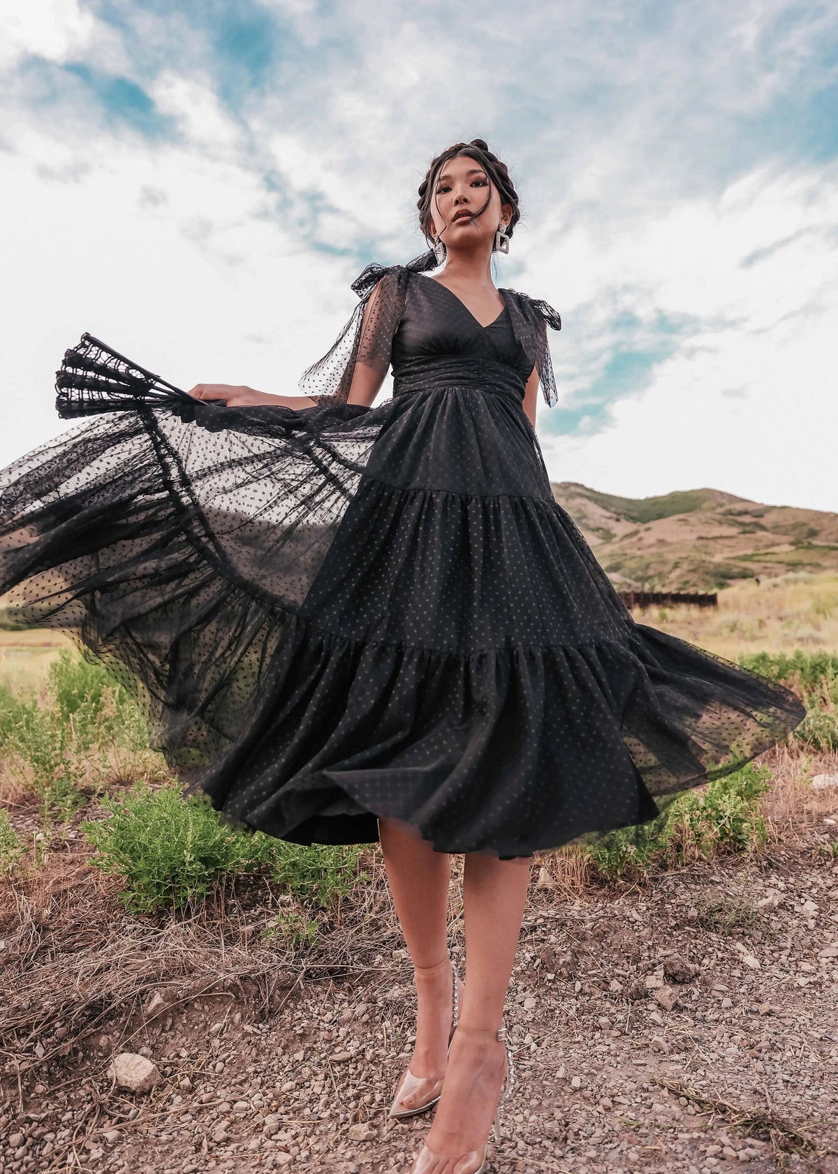 Jeanne Black Party Dress Black