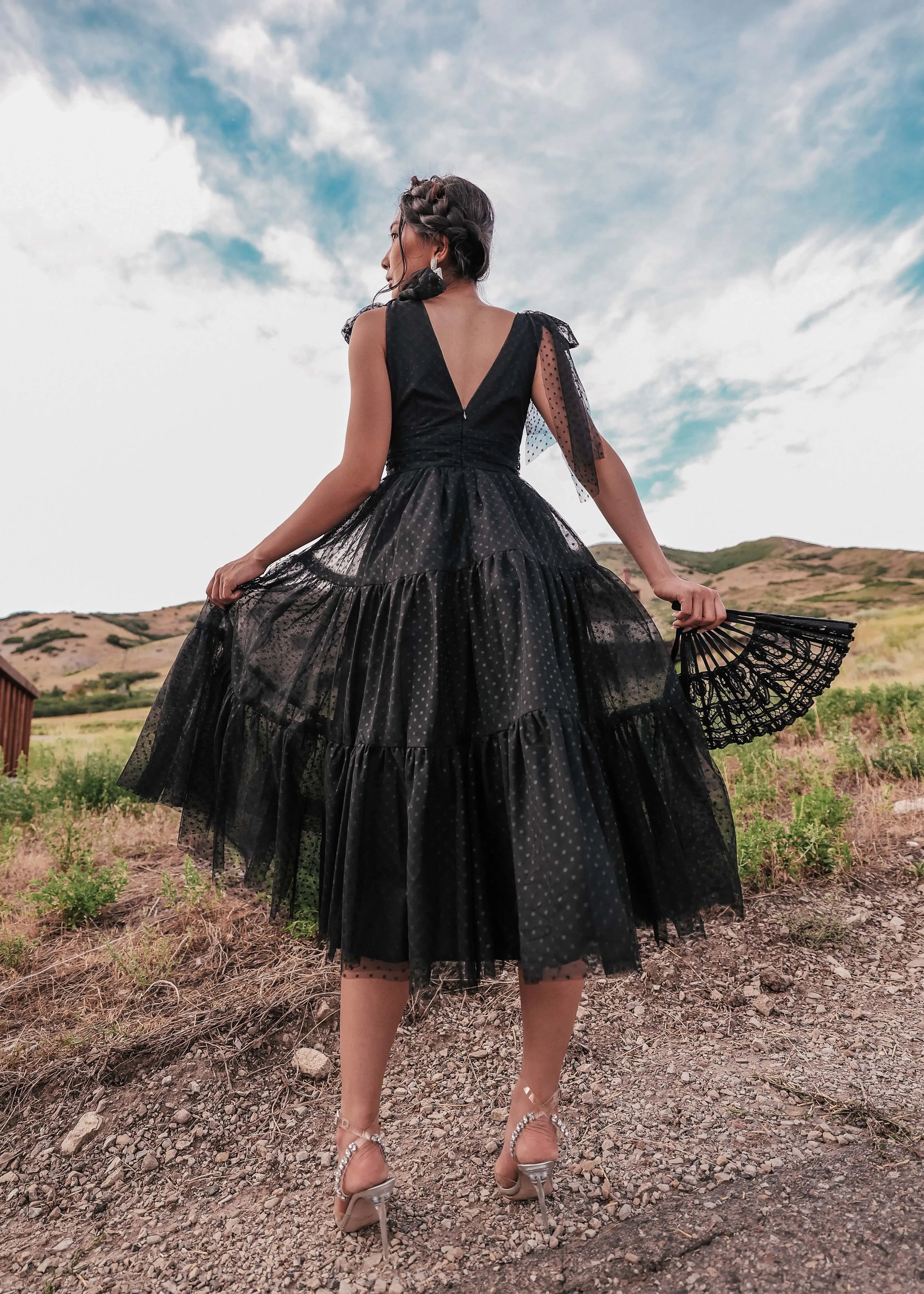 Jeanne Black Party Dress Black