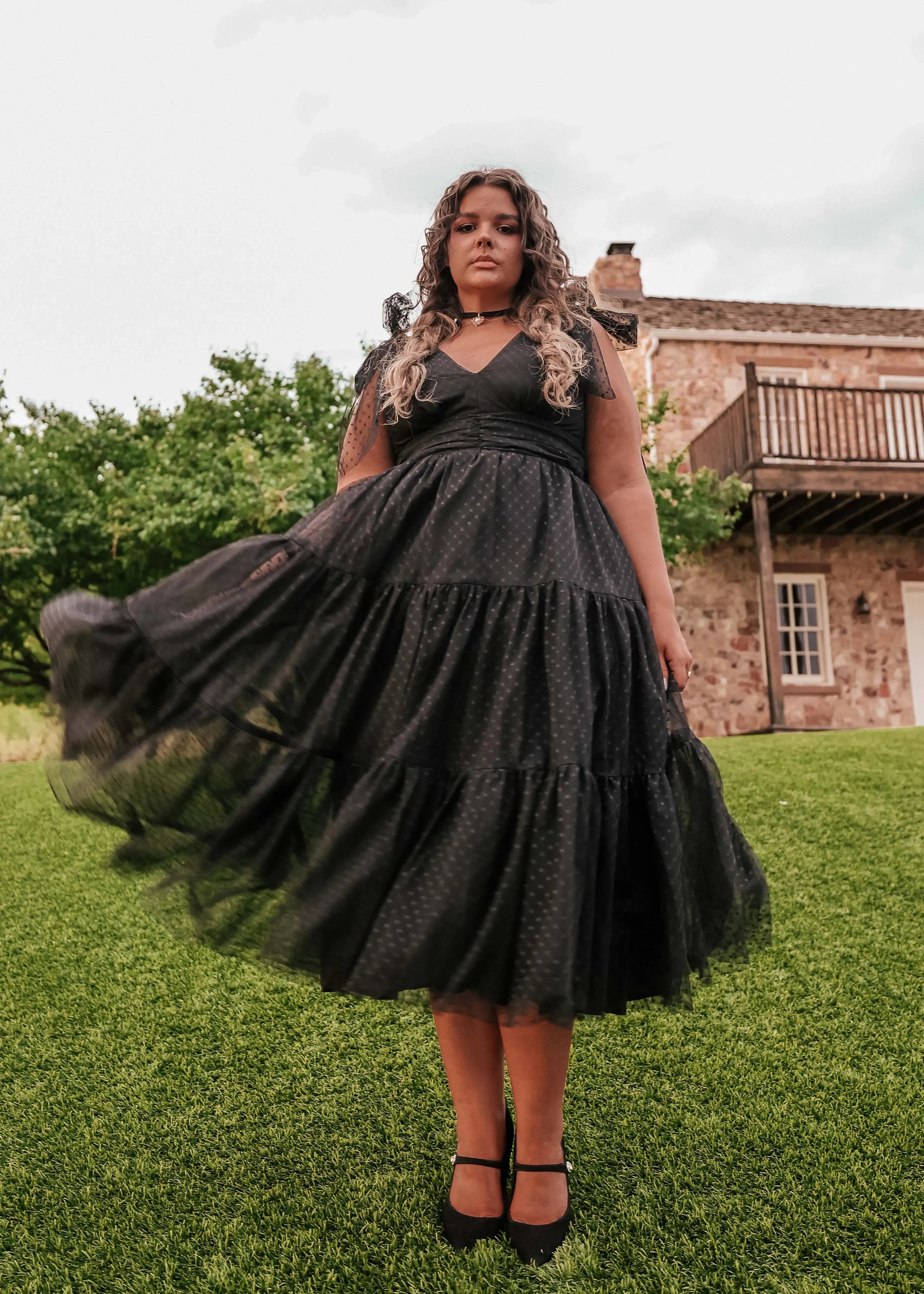 Jeanne Black Party Dress Black