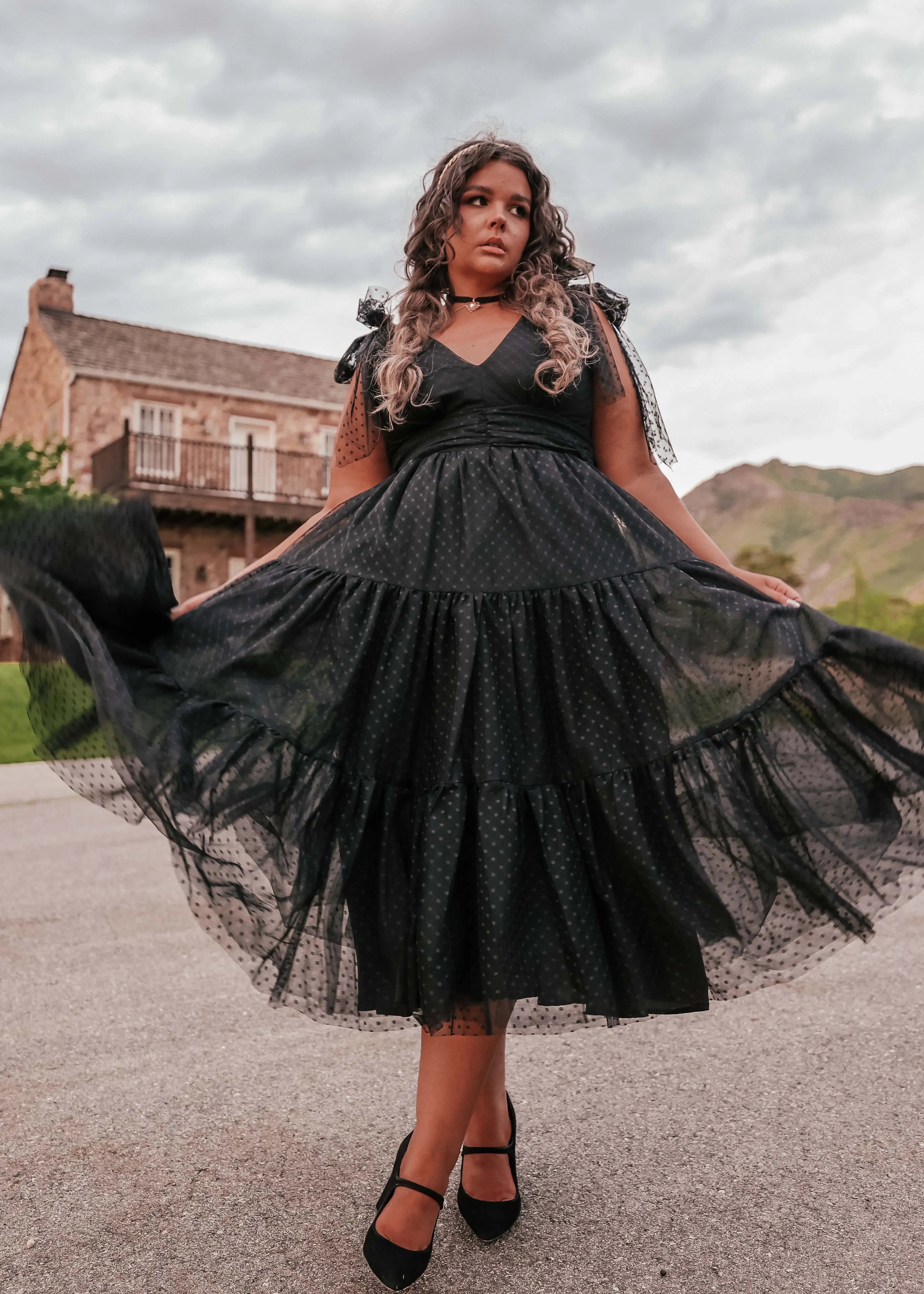 Jeanne Black Party Dress Black