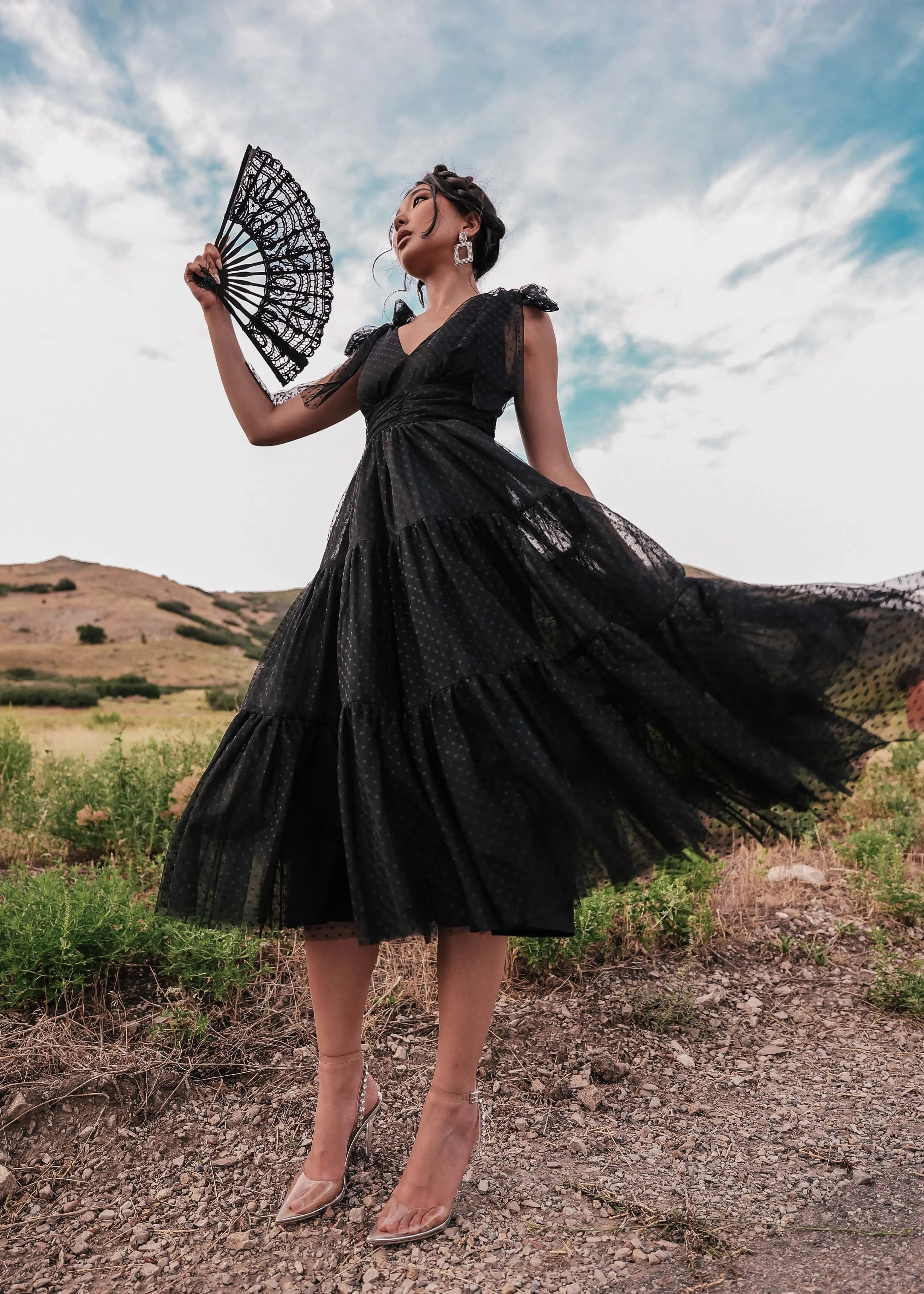 Jeanne Black Party Dress Black