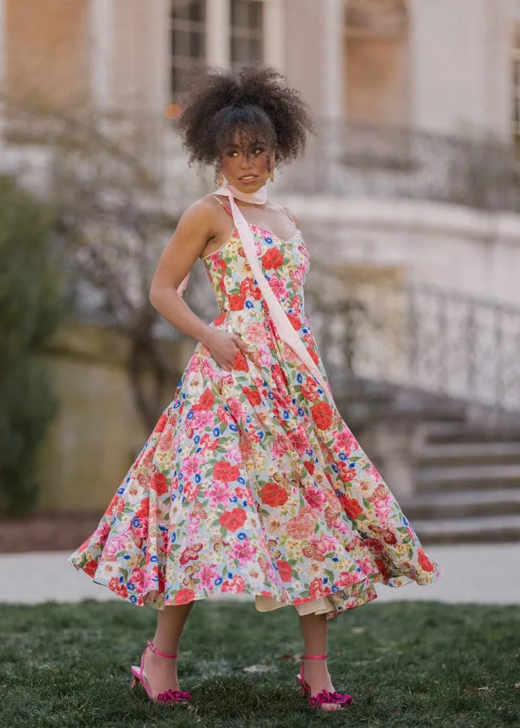 Kelly Summer Garden Party Midi Dress