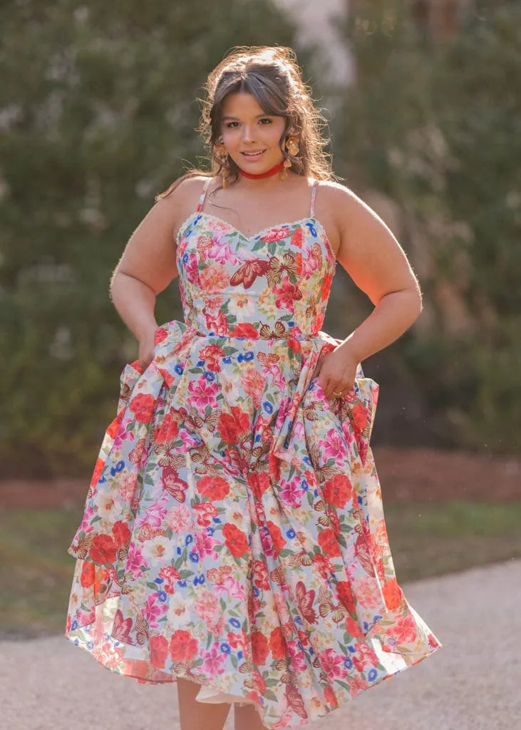 Kelly Summer Garden Party Midi Dress