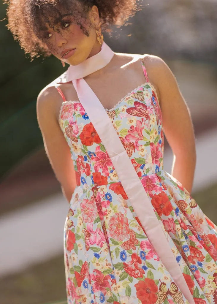 Kelly Summer Garden Party Midi Dress