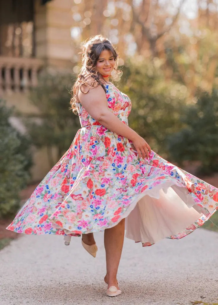 Kelly Summer Garden Party Midi Dress