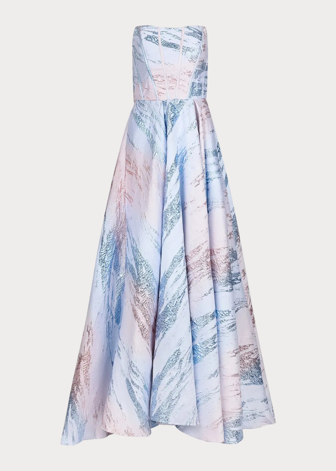 Nessa Metallic Gown - Blue