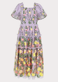 Rose Dress Summer Midi - Lavender