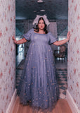 Wendy Dress Blue Star Feminine Maxi Dress