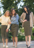 Kennedy Olive Denim Skirt