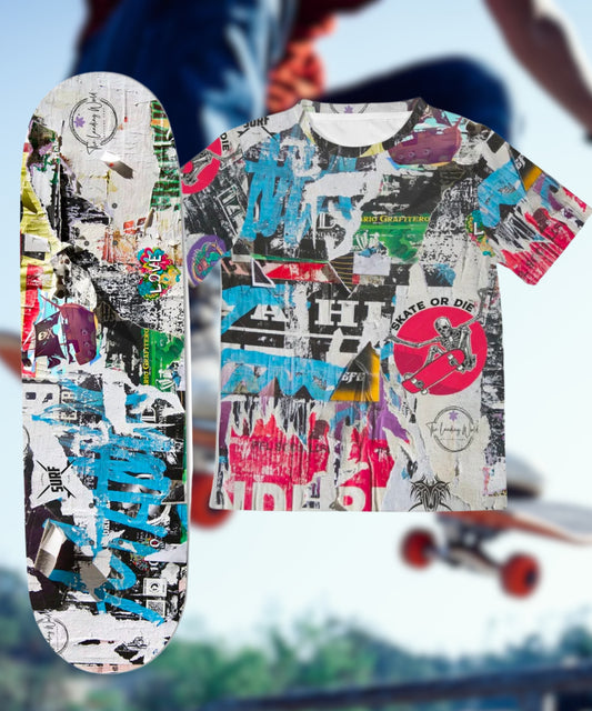Kids Shredder Skateboard + T-Shirt Gift Set