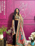 Mulberry Mirror handwork work dupatta