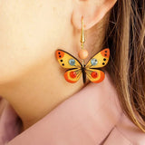 Hand Crafted Multicolor Butterfly Earrings by Laliblue