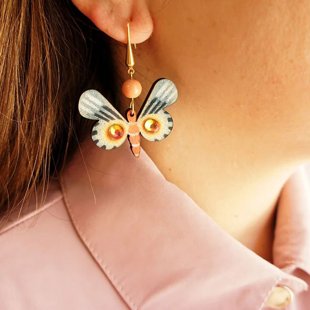 Hand Crafted Multicolor Butterfly Earrings by Laliblue