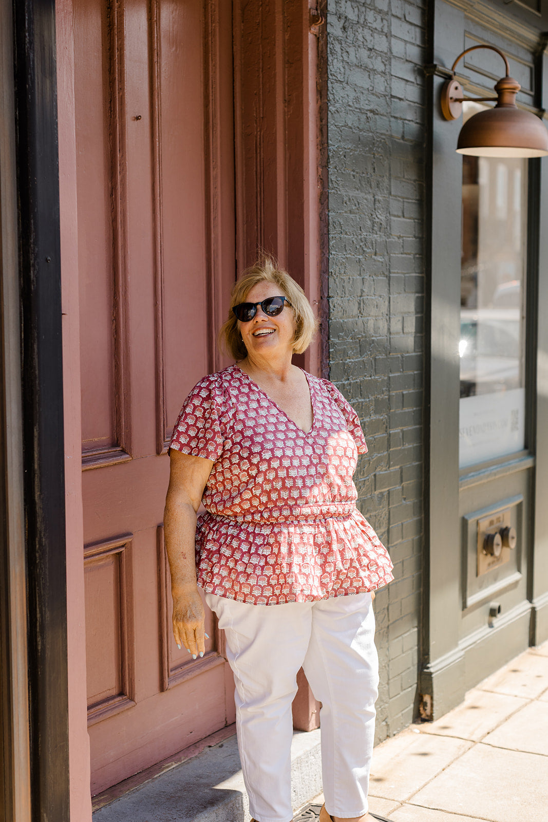 The Judy Top in Crimson Grove Plus Size