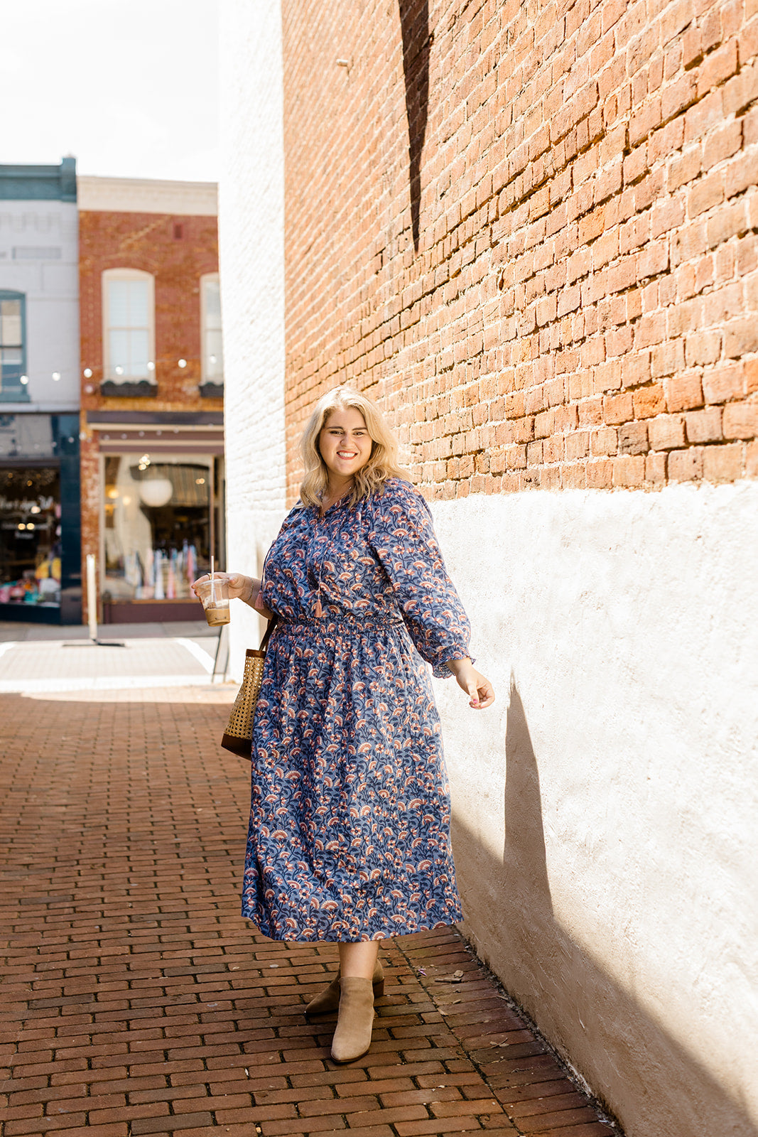 The Jess Top in Indigo Bloom Plus Size
