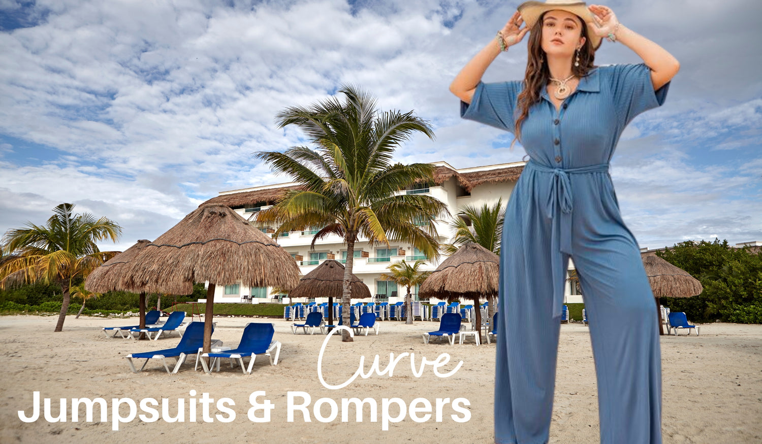Plus Size Jumpsuits & Rompers for Resort Summer Vacation