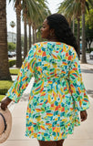 Plus Size Long Sleeve Mini Summer Dress