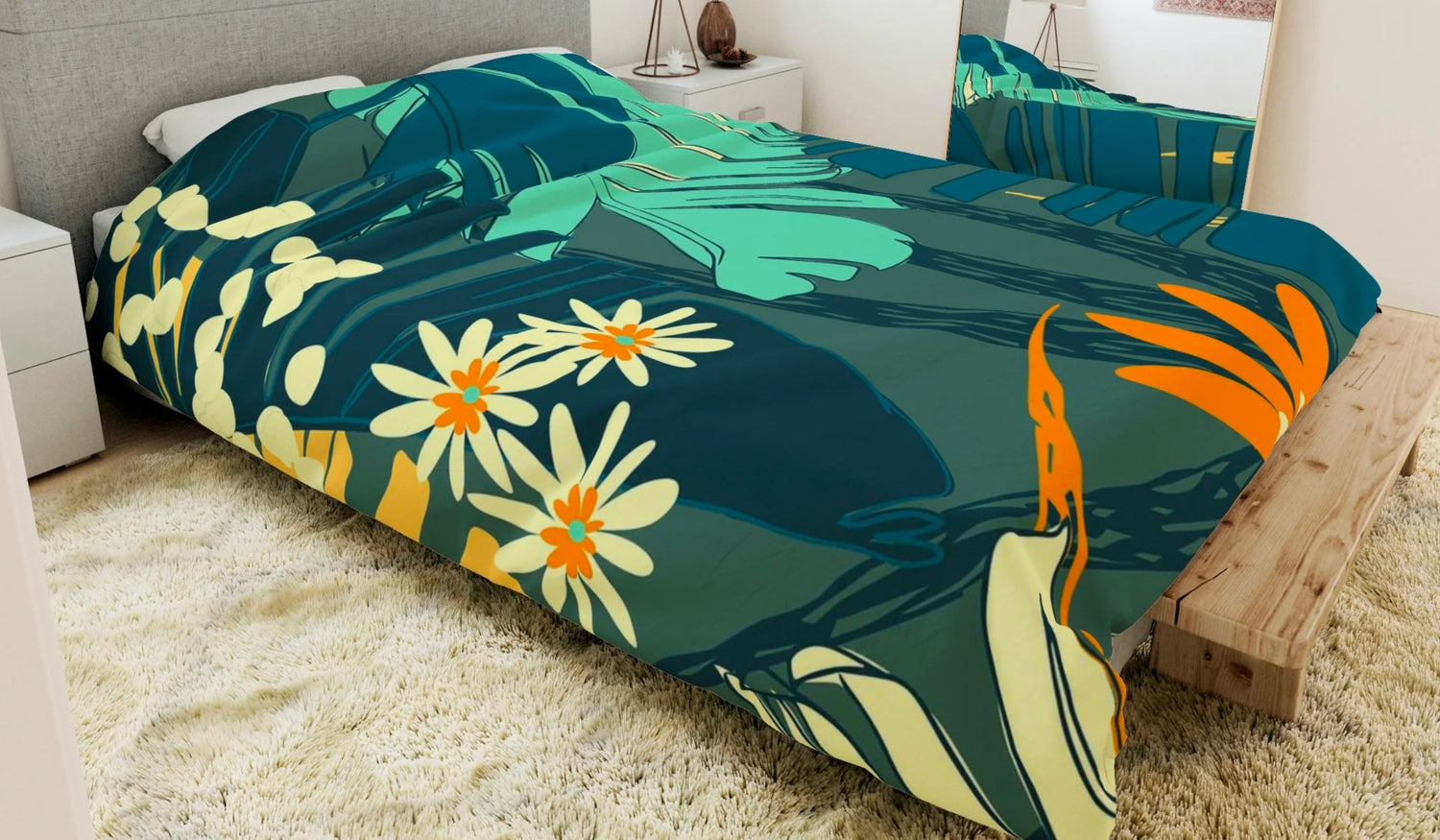 Custom Designed Tropical Print Duvet Covers
