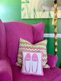 Artisan from Texas USA Preppy Loafer Needlepoint Pillow