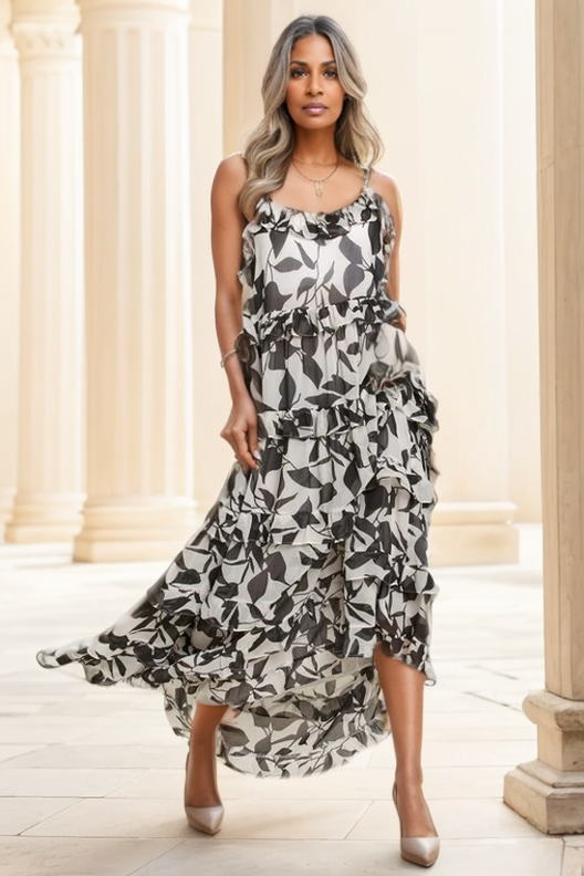 Ruffled Resort Maxi Ruffled Cami Dress