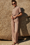 Tan Resort Wear Jumpsuit