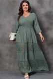 Plus Size Crochet Maxi Dress