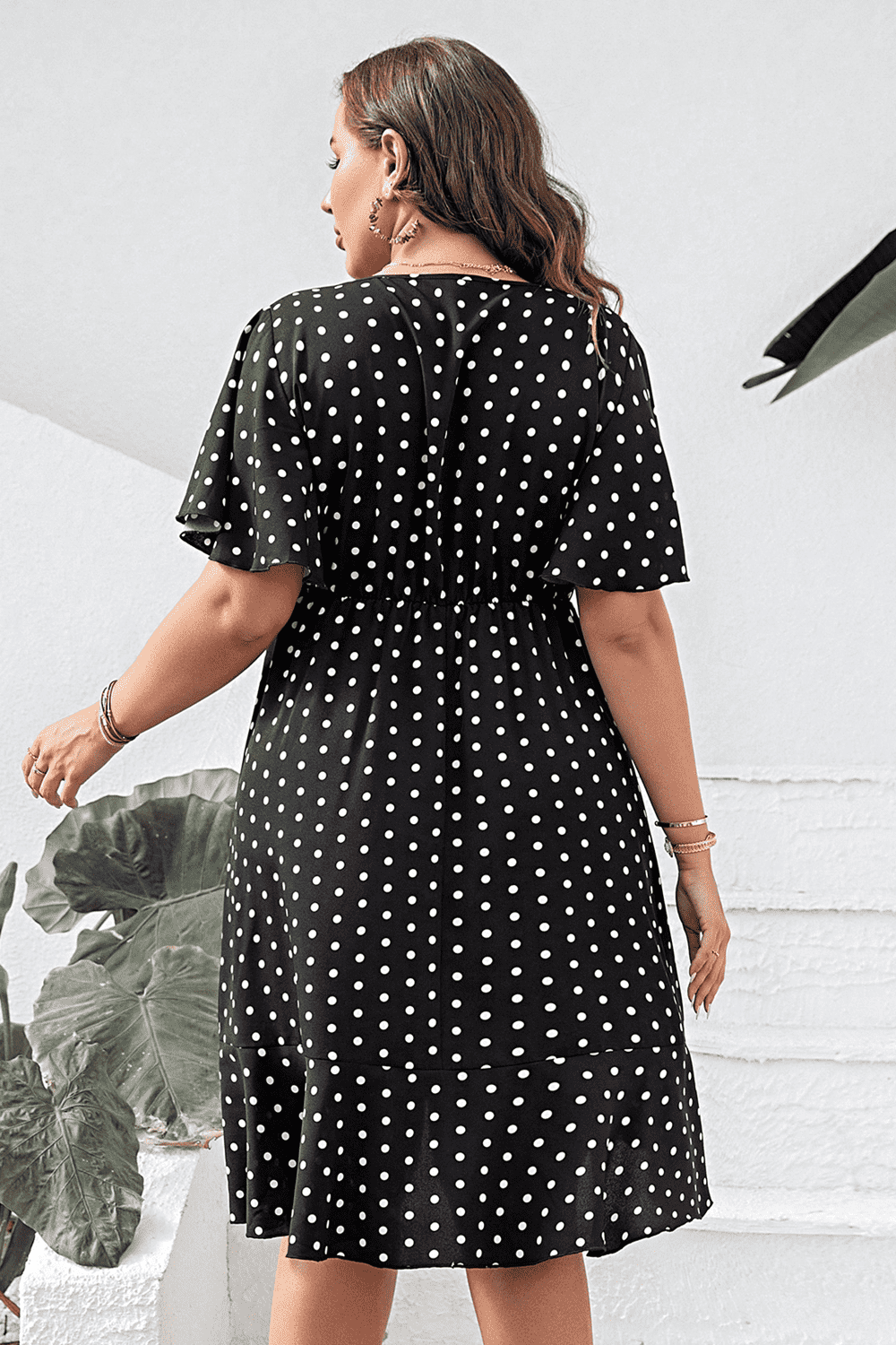 Plus Size Polka Dot Resort Dress