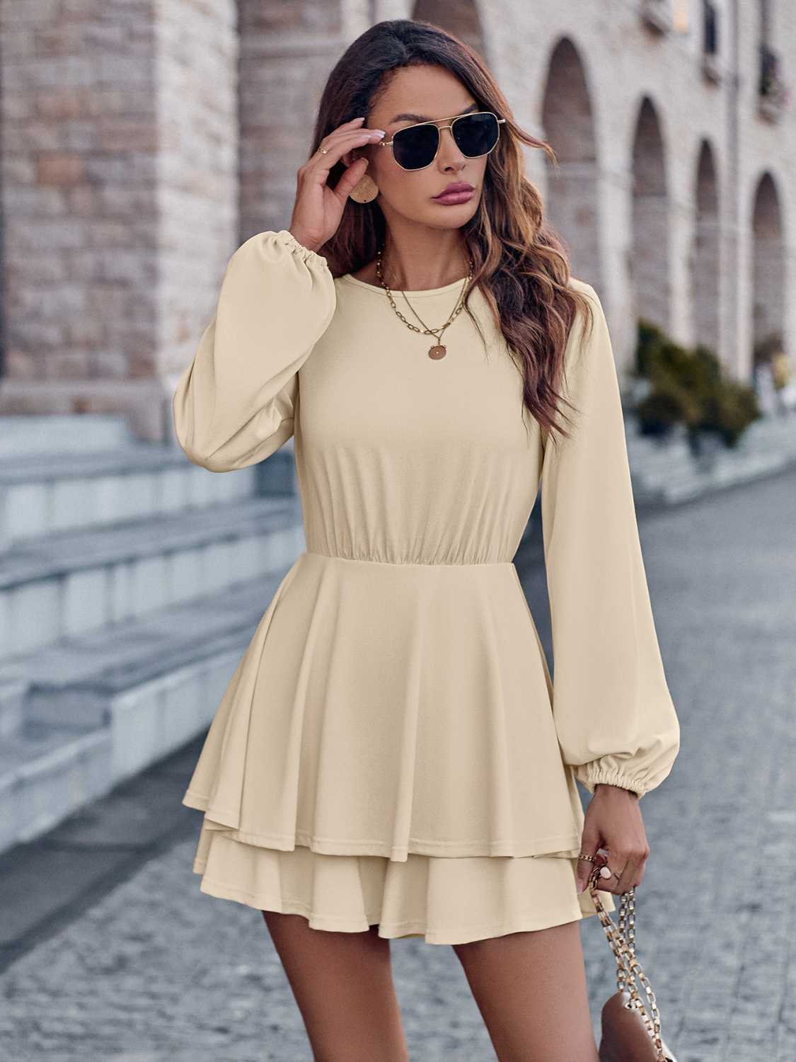 Long Sleeve Resort Mini Dress