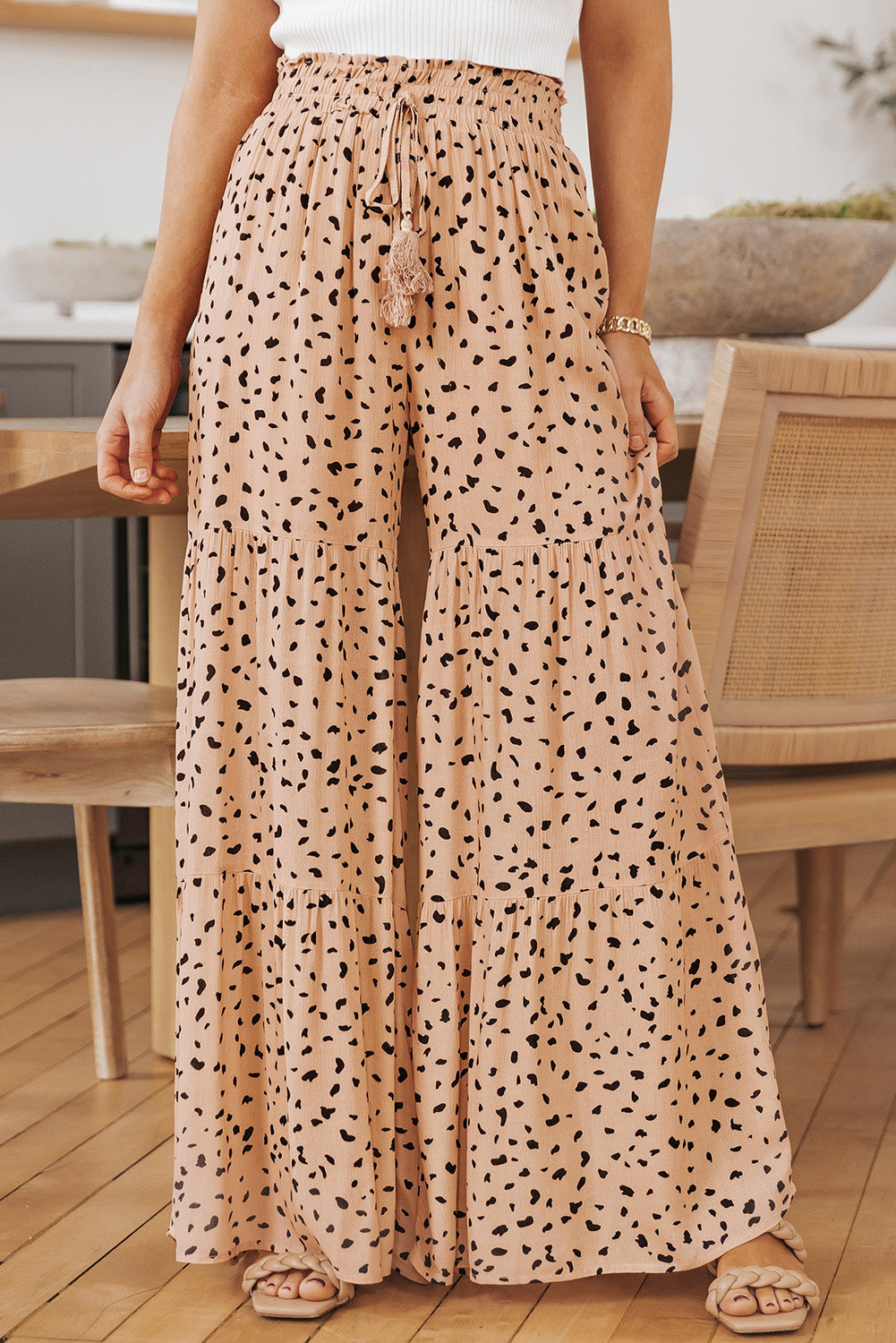 Tassled Wide Leg Boho Resort Pants